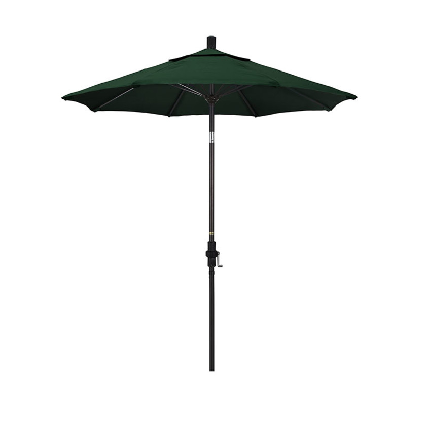 Round Outdoor Patio Umbrella, Fiberglass with Twist Tilt