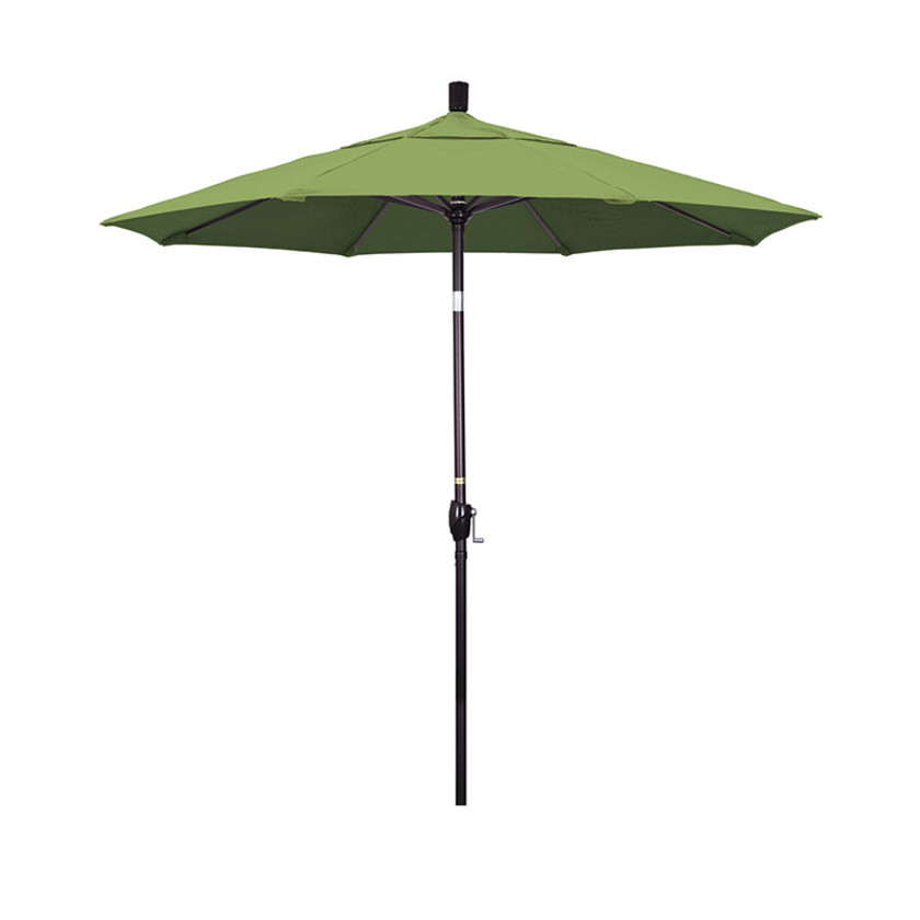 Round Outdoor Patio Umbrella, Fiberglass with Twist Tilt