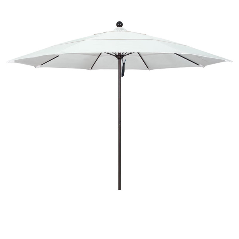 Commercial Grade Umbrella with Manual Lift - Bronze or Black Finish