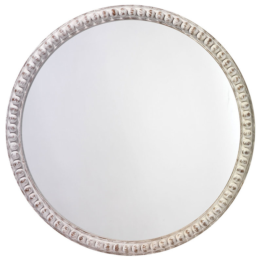 Wood Beaded Mirror