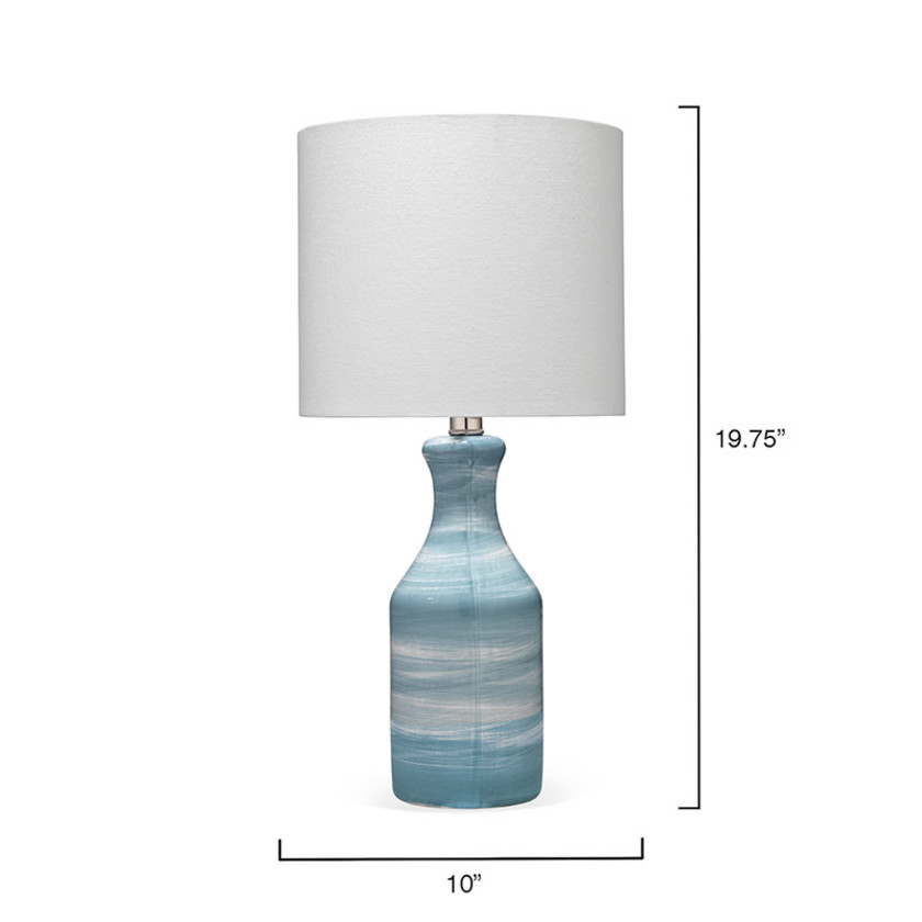 Swirl Ceramic Lamp - Blue,Blue