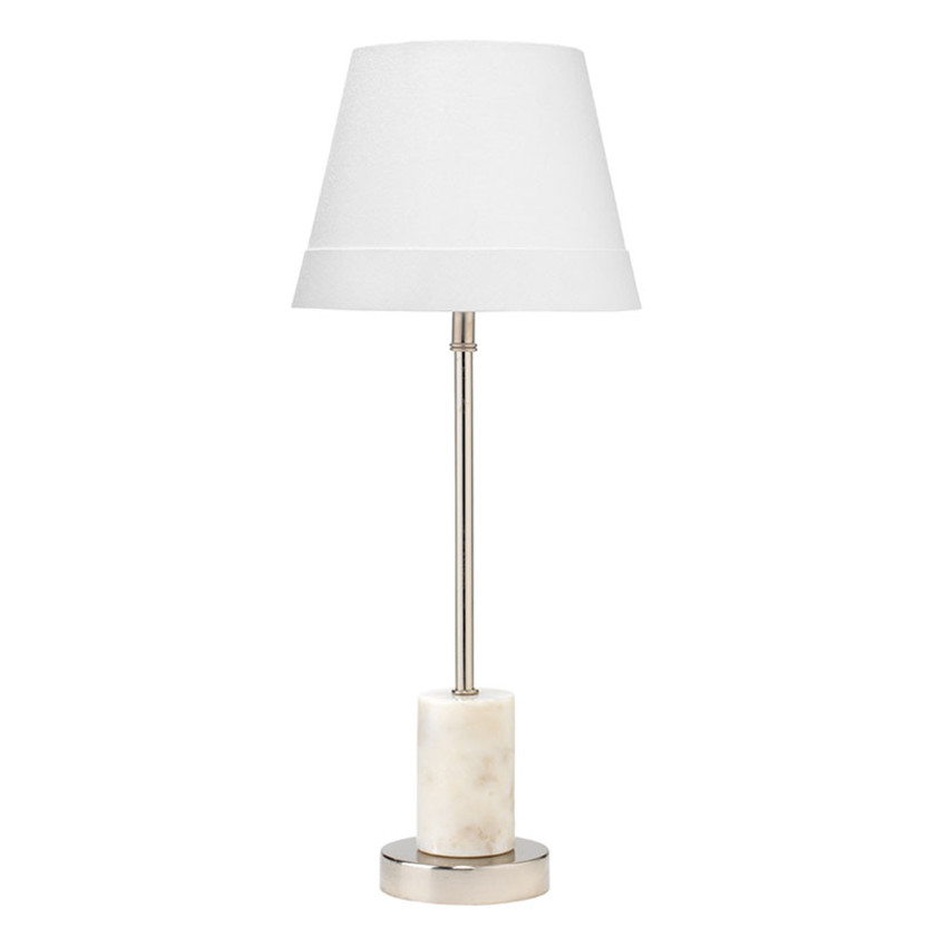 White marble lamp base outlet