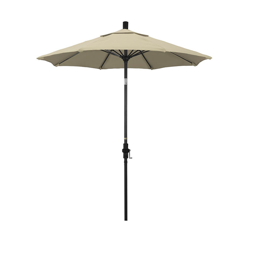 Round Outdoor Patio Umbrella, Fiberglass with Twist Tilt