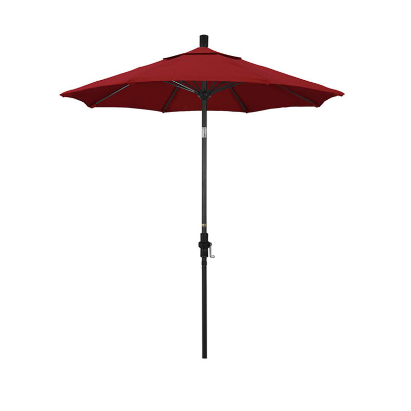 Round Outdoor Patio Umbrella, Fiberglass with Twist Tilt