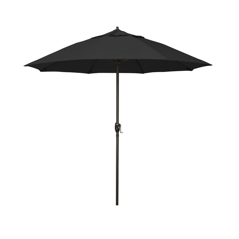 Round Outdoor Patio Umbrella, Aluminum with Auto Tilt Crank