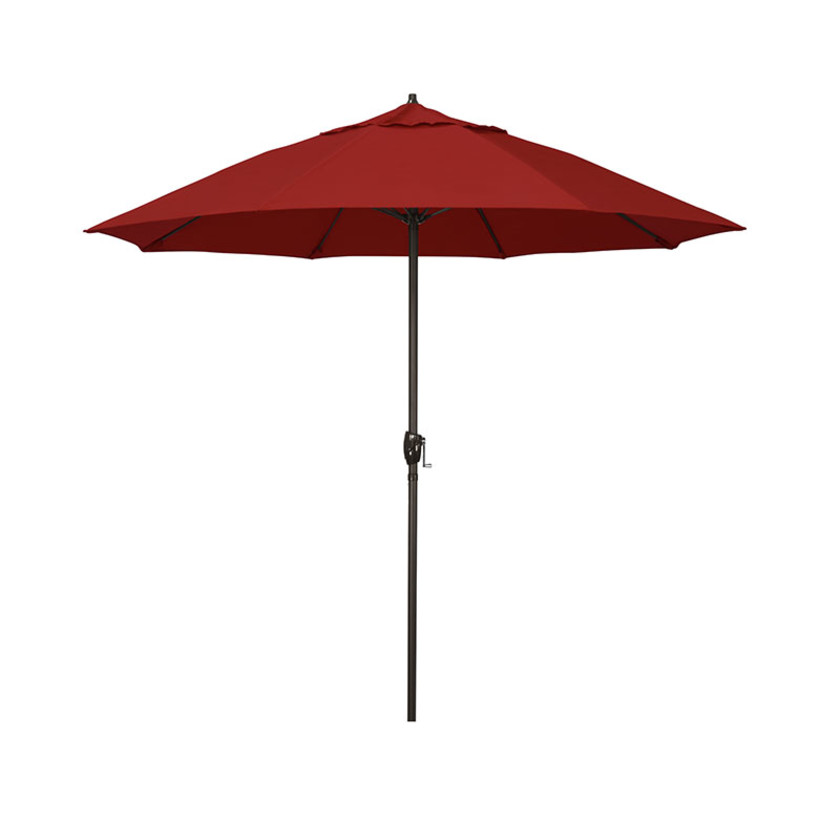 Round Outdoor Patio Umbrella, Aluminum with Auto Tilt Crank