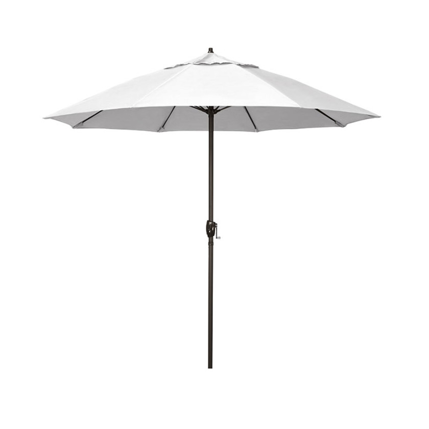 Round Outdoor Patio Umbrella, Aluminum with Auto Tilt Crank