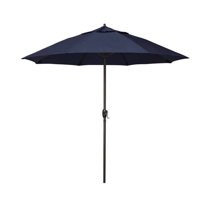 Round Outdoor Patio Umbrella, Aluminum with Auto Tilt Crank