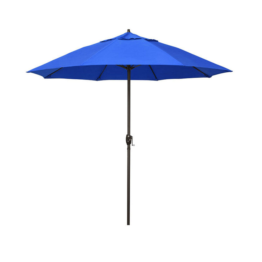 Round Outdoor Patio Umbrella, Aluminum with Auto Tilt Crank