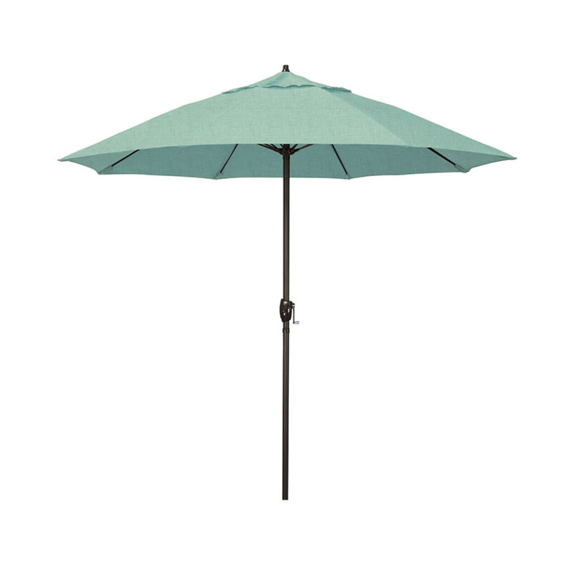 Round Outdoor Patio Umbrella, Aluminum with Auto Tilt Crank