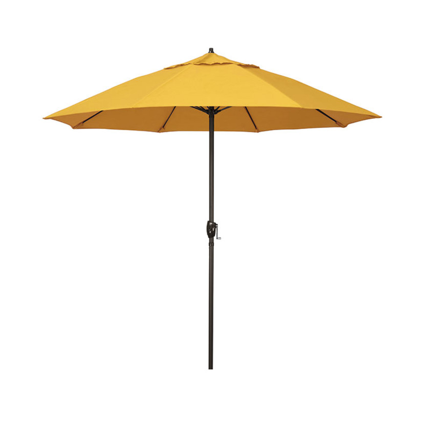 Round Outdoor Patio Umbrella, Aluminum with Auto Tilt Crank