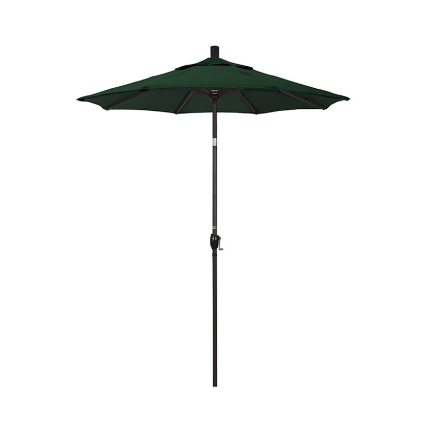 6' Round Outdoor Patio Umbrella, Aluminum with Push Button Tilt