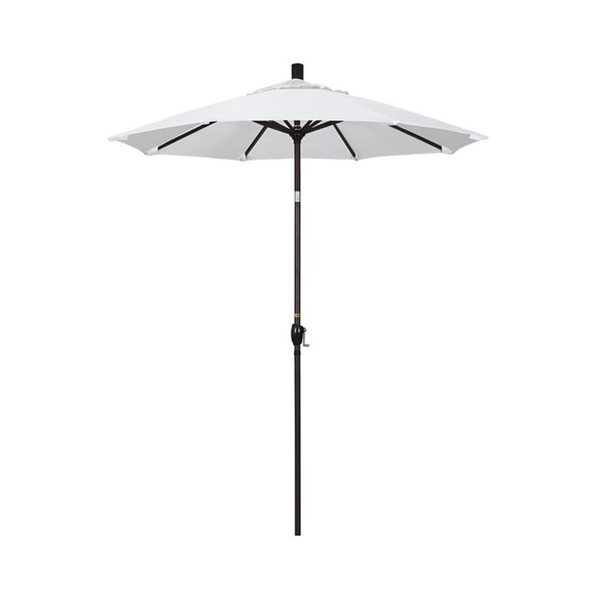 6' Round Outdoor Patio Umbrella, Aluminum with Push Button Tilt