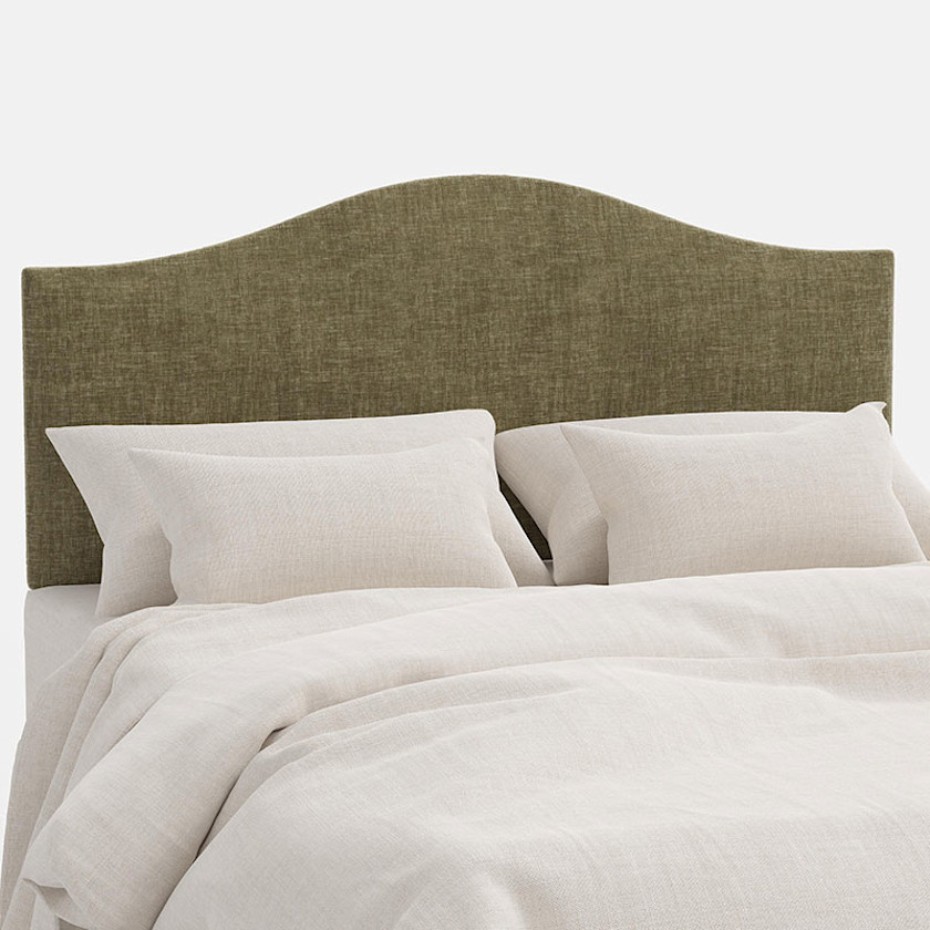 Saddle Vintage Velvet Headboard,Loden Green