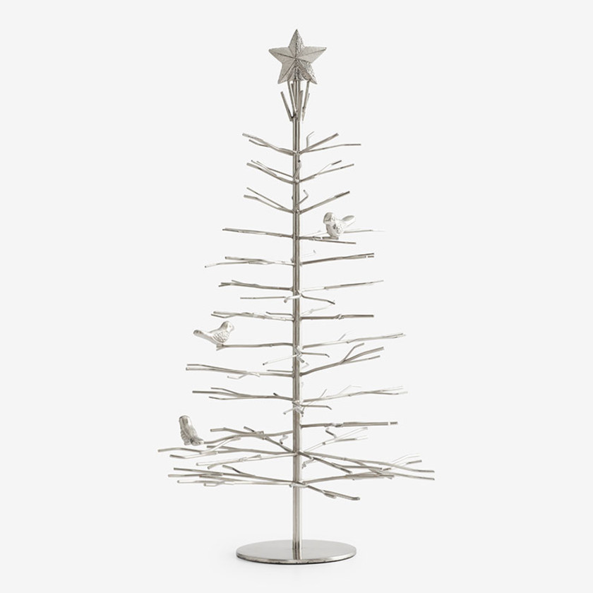 Metal Holiday Bird Tree