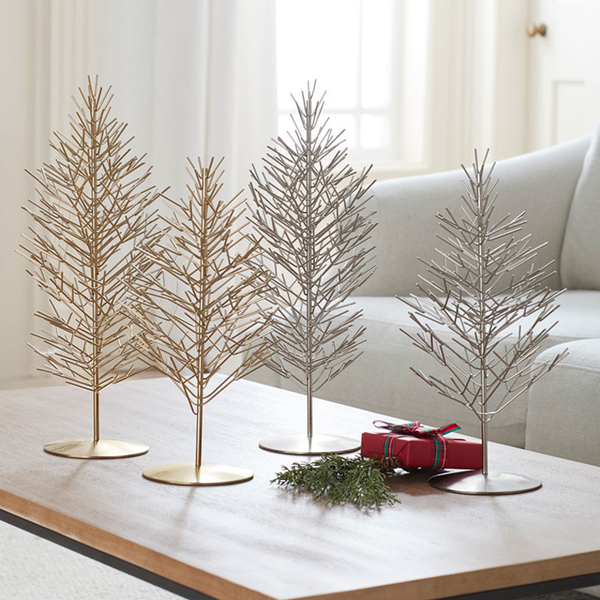 Wire Metal Tree - Silver, Large,Silver