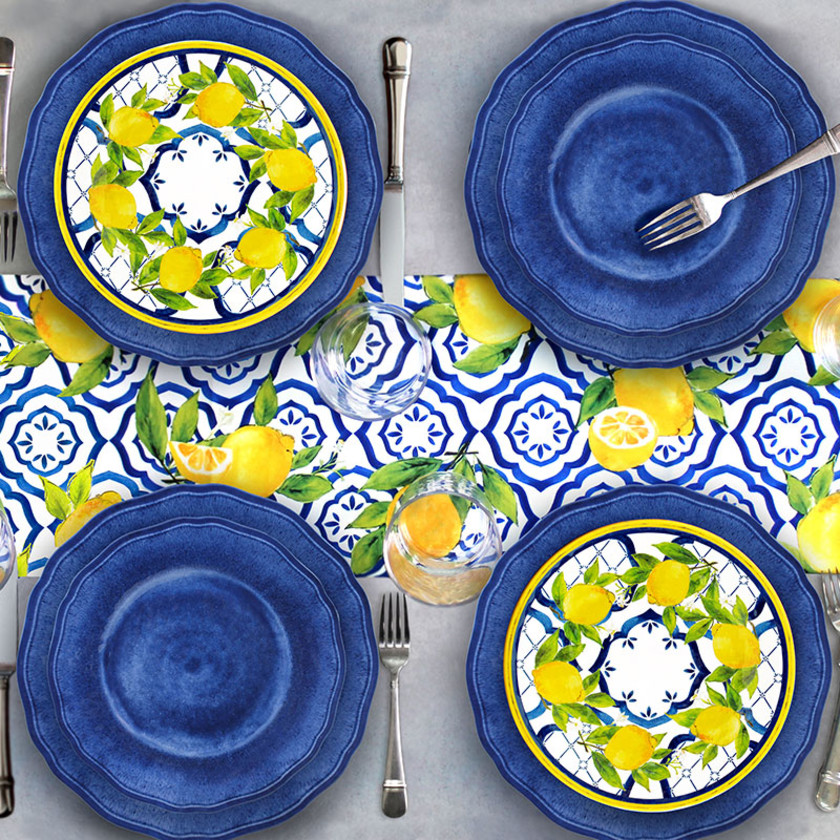 Campania Melamine Salad Plates, Set of 4 - Blue