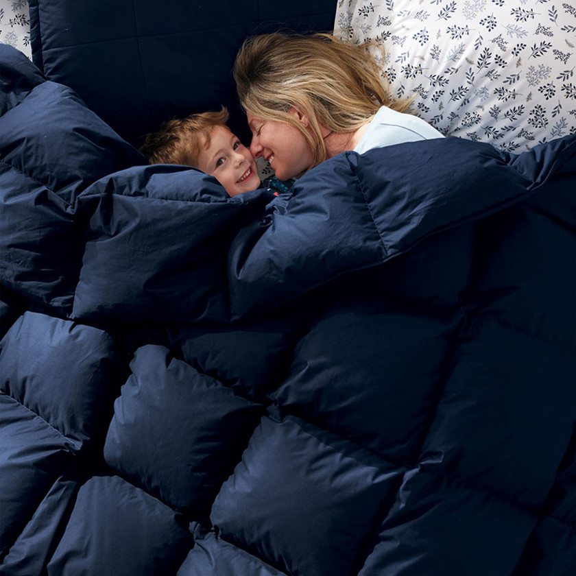 Quilted Sham,Navy Blue