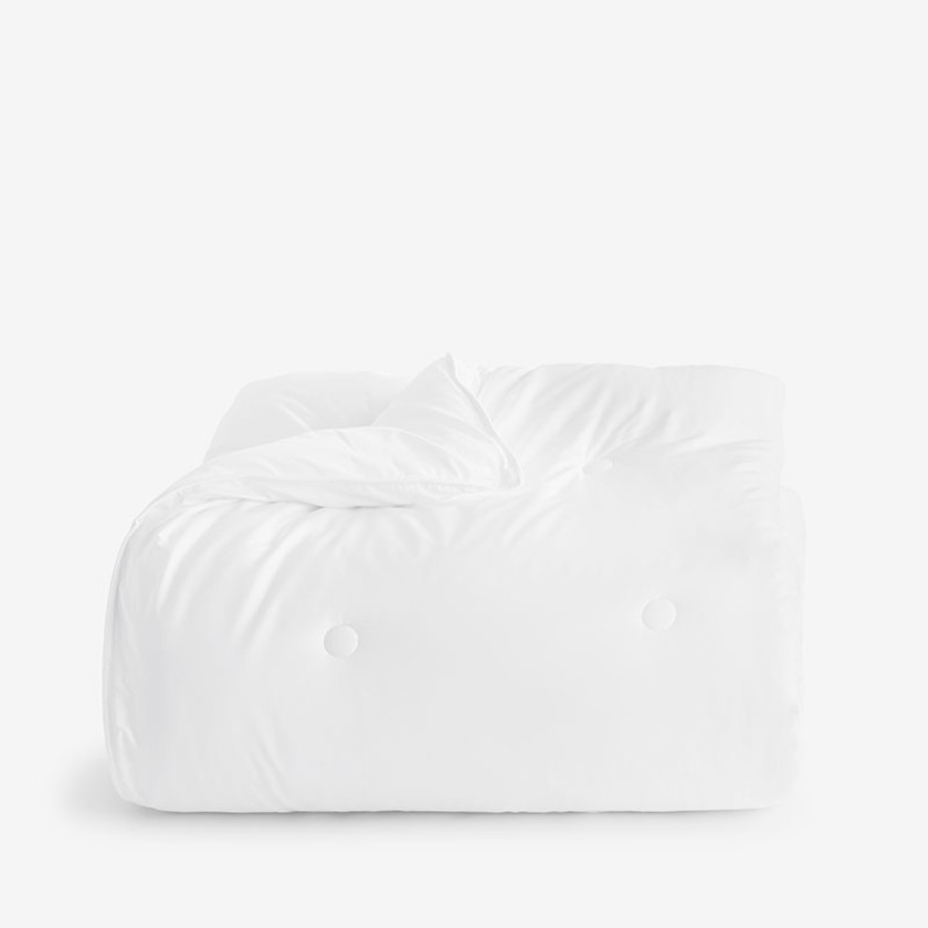 Classic Smooth Rayon Made From Bamboo Sateen Comforter - White, Full,White