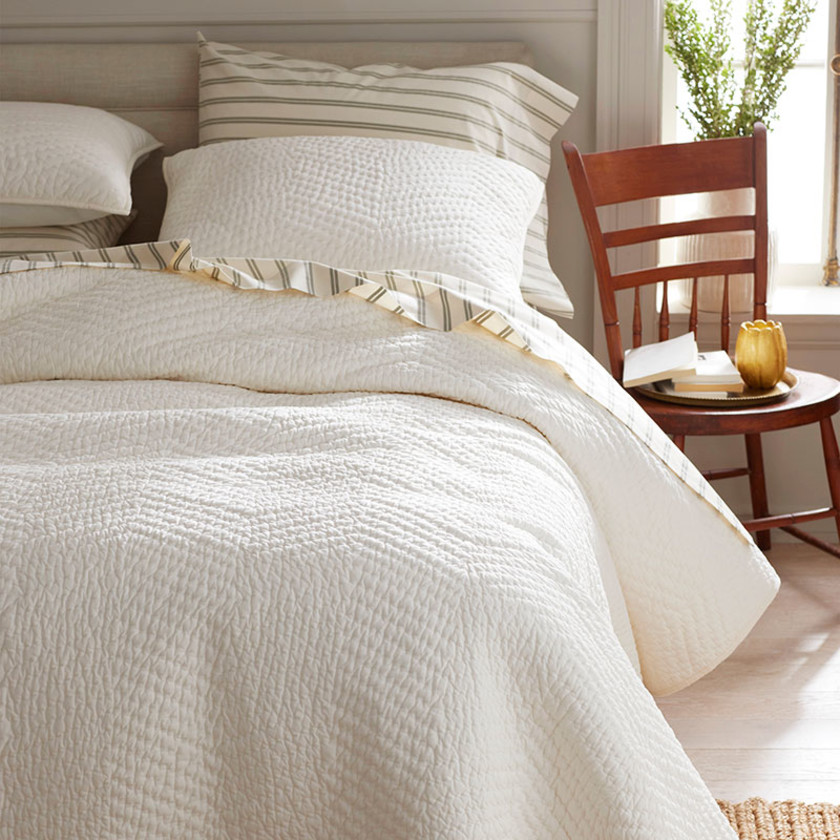 Voile Quilt - Ivory, Twin,Ivory