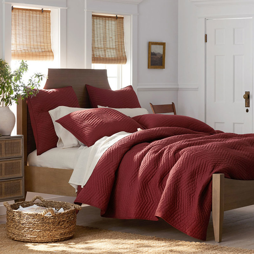 Voile Quilt - Chili, Twin,Chili