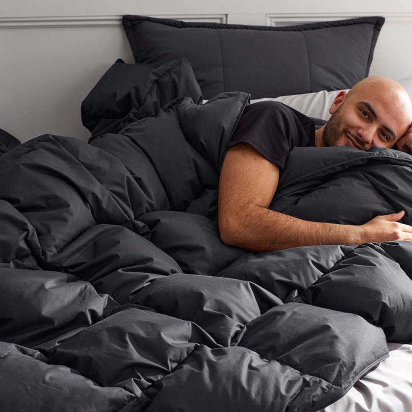 Premium Down Light Warmth Comforter - Charcoal Gray, Twin,Charcoal Gray