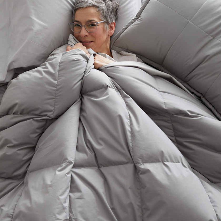 Premium Down Light Warmth Comforter - Light Gray, Twin