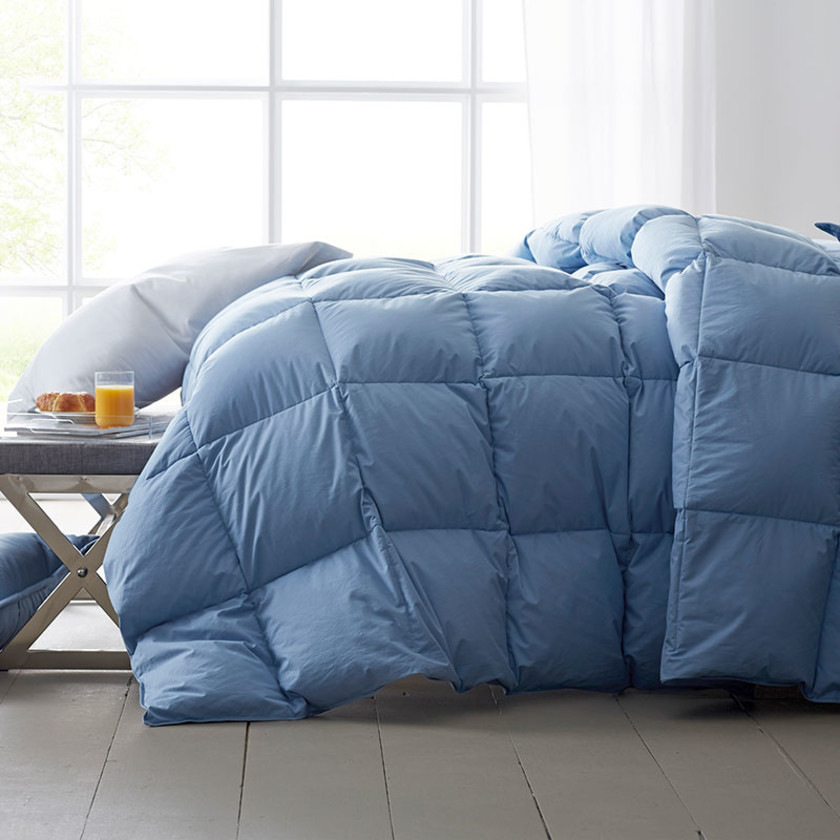 Premium Down Light Warmth Comforter - Porcelain Blue, Twin,Porcelain Blue