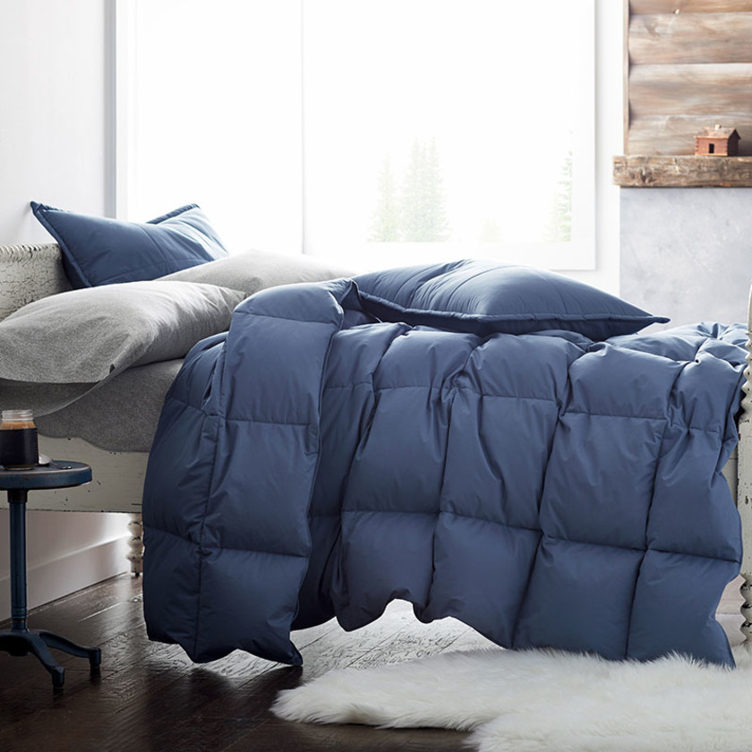 Premium Down Medium Warmth Comforter - Smoke Blue, Twin