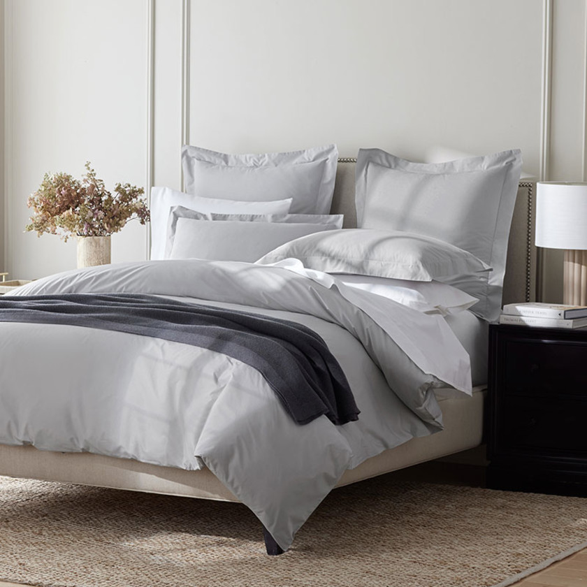 Premium Cool Supima® Cotton Percale Pillowcase Set - Pearl Gray, Standard,Pearl Gray