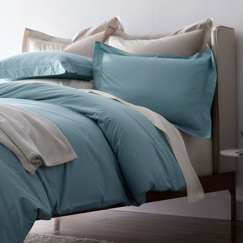 Premium Cool Supima® Cotton Percale Duvet Cover - Slate Blue, Twin/Twin XL,Slate Blue