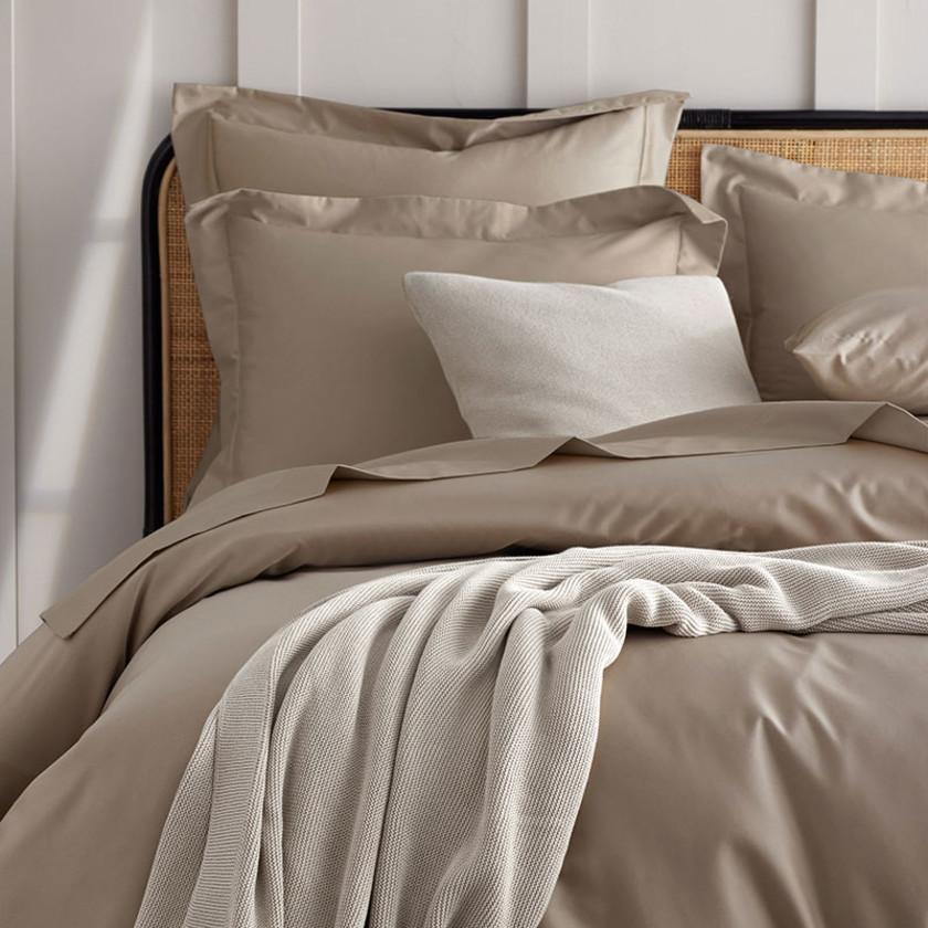 Premium Smooth Supima® Cotton Wrinkle-Free Sateen Fitted Bed Sheet - Light Birch, Twin XL,Light Birch