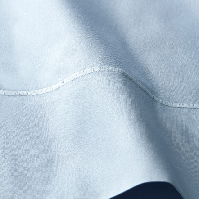 Classic Smooth Sateen Deep Pocket Flat Bed Sheet - Ivory, Oversized Queen,Ivory