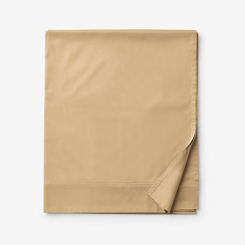 Classic Smooth Cotton Sateen Deep Pocket Flat Bed Sheet