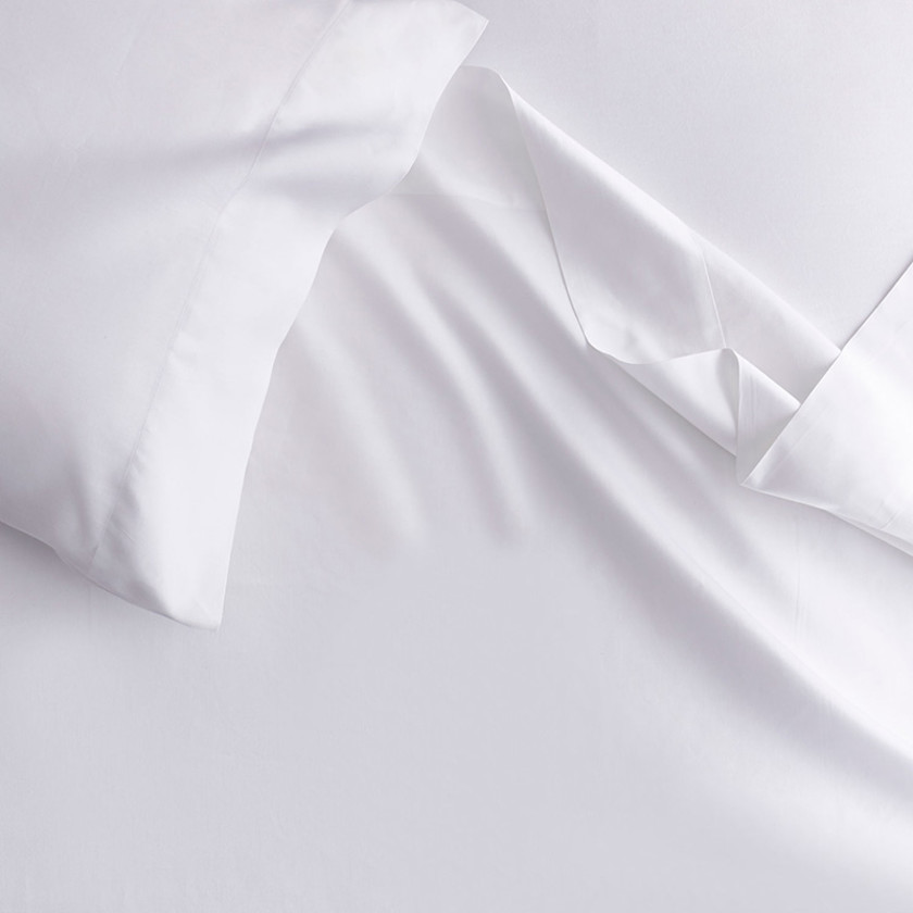 Premium Smooth Supima® Cotton Sateen Flat Bed Sheet - White, Twin/Twin XL,White