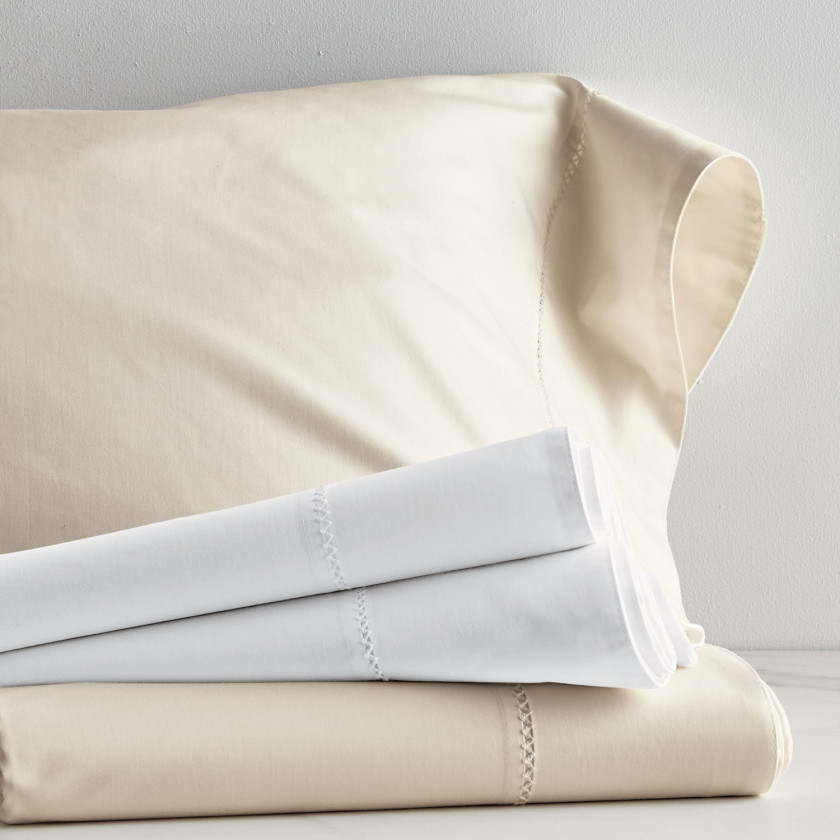 Premium Smooth Organic Cotton Sateen Pillowcase Set - White, Standard,White