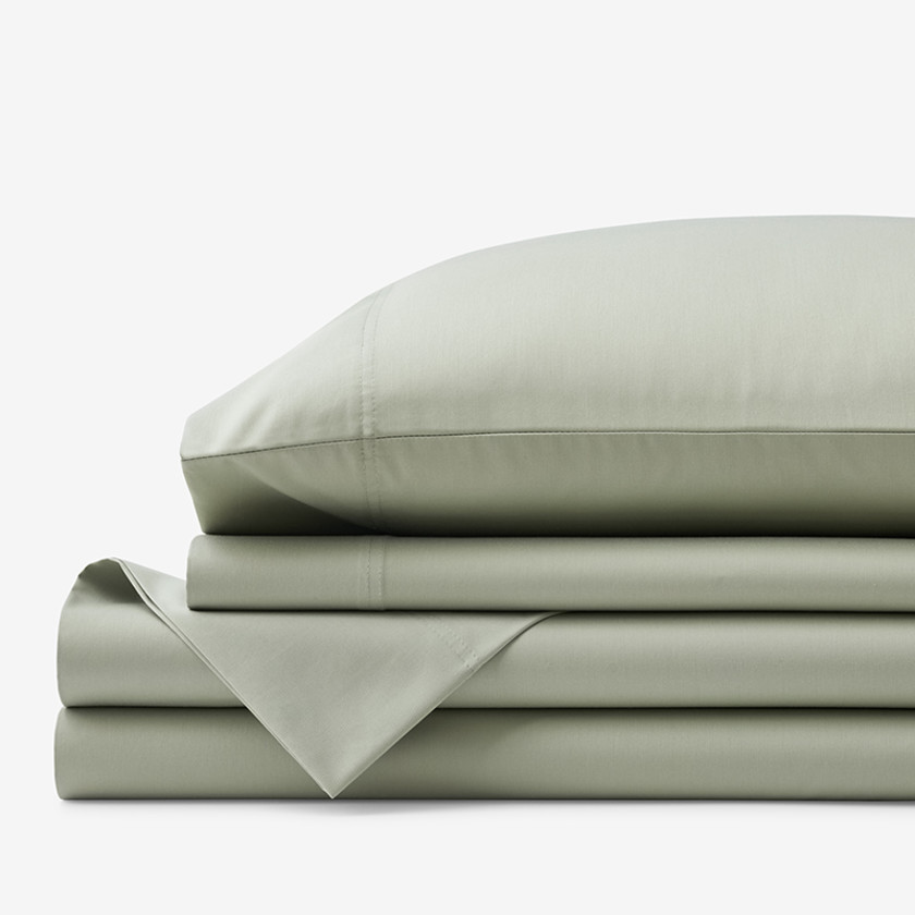 Classic Smooth Wrinkle-Free Sateen Bed Sheet Set - Infinity Blue