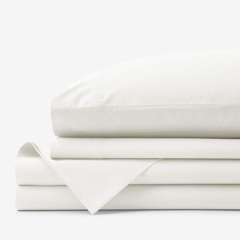 Premium Cool Organic Cotton Percale Bed Sheet Set