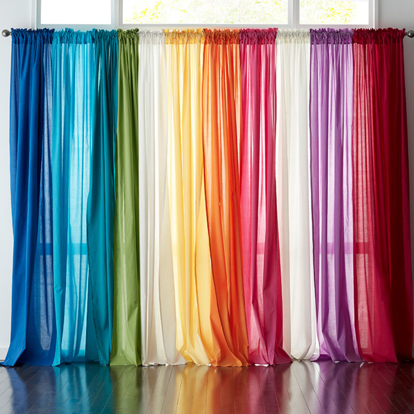 Chambray Voile Ring Top or Rod Pocket Window Curtain