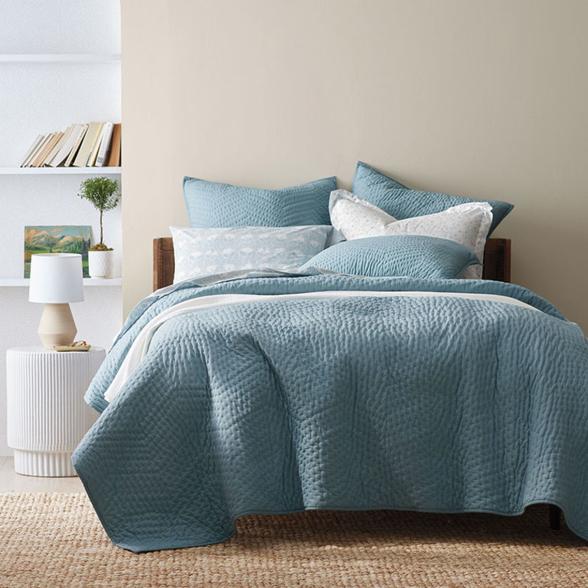 Voile Sham - Slate Blue, Standard,Slate Blue
