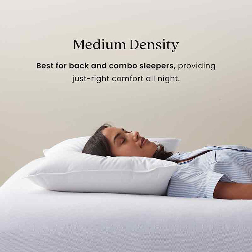 Down & Feather Chamber Pillow - Medium, Standard,White