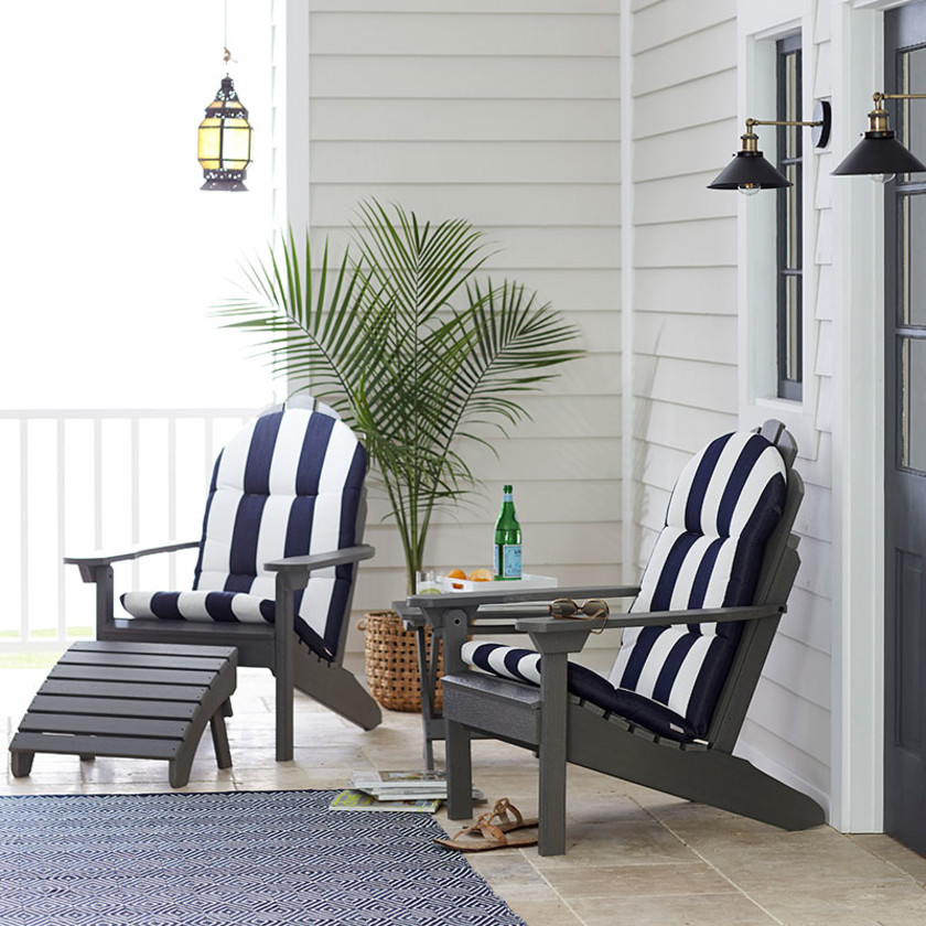 Adirondack Chair Cushion - Cabana Navy,Cabana Midnight