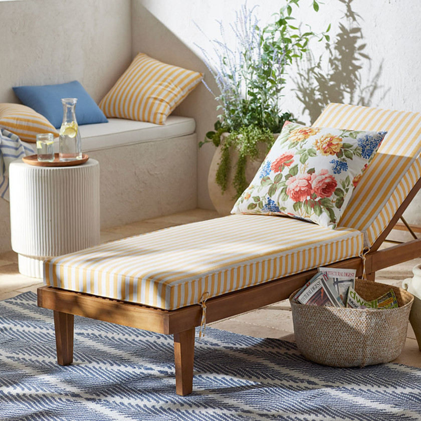 Chaise Lounge Cushion - Sail Away Sunflower, Standard,Sail Away Sunflower