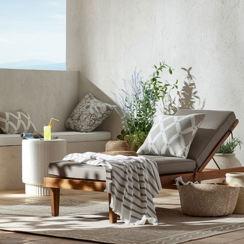 Chaise Lounge Cushion - Taupe, Standard,Taupe