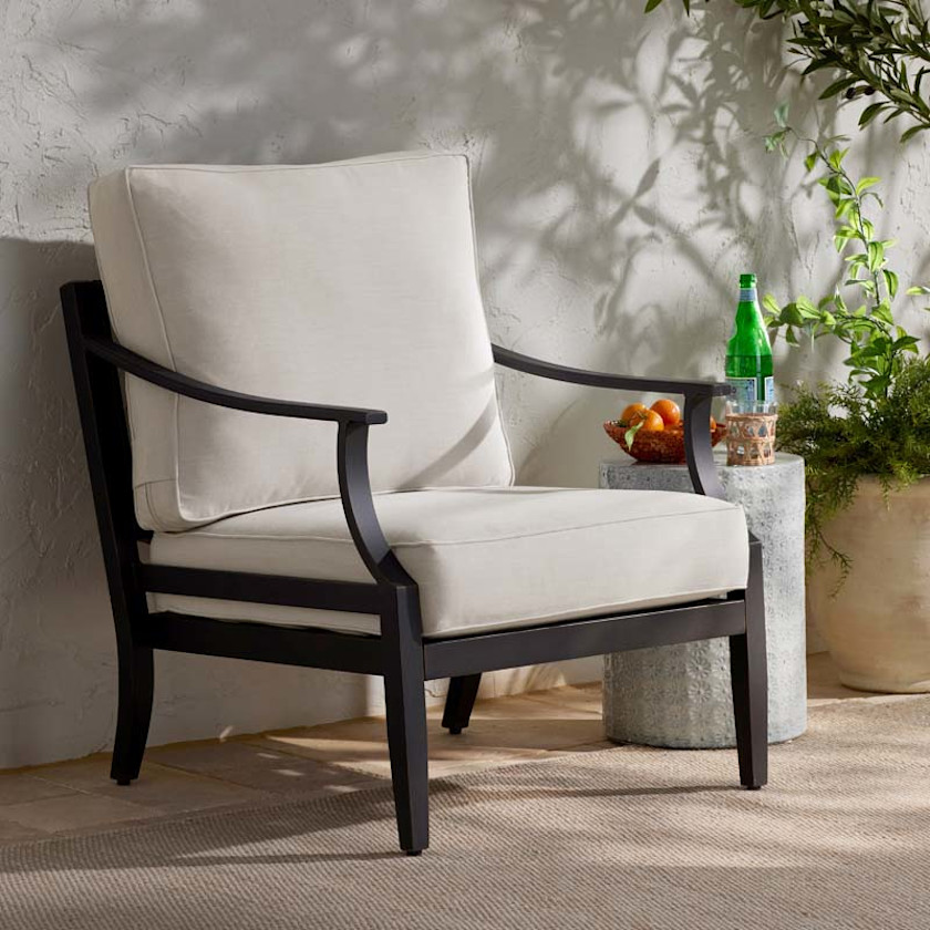 Deep Seat Chair & Seatback Cushion - Pumice, Small,Pumice