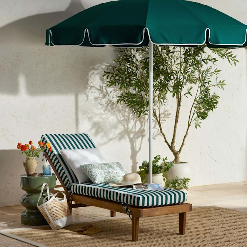 Chaise Lounge Cushion,Mason Stripe