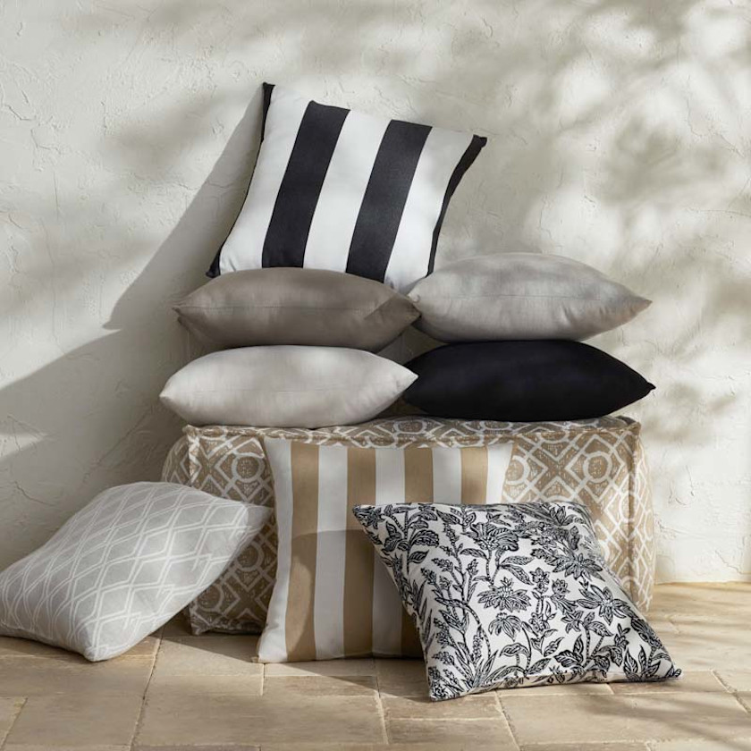 Indoor/Outdoor Toss Pillow - White, 20 in. x 13 in.,White