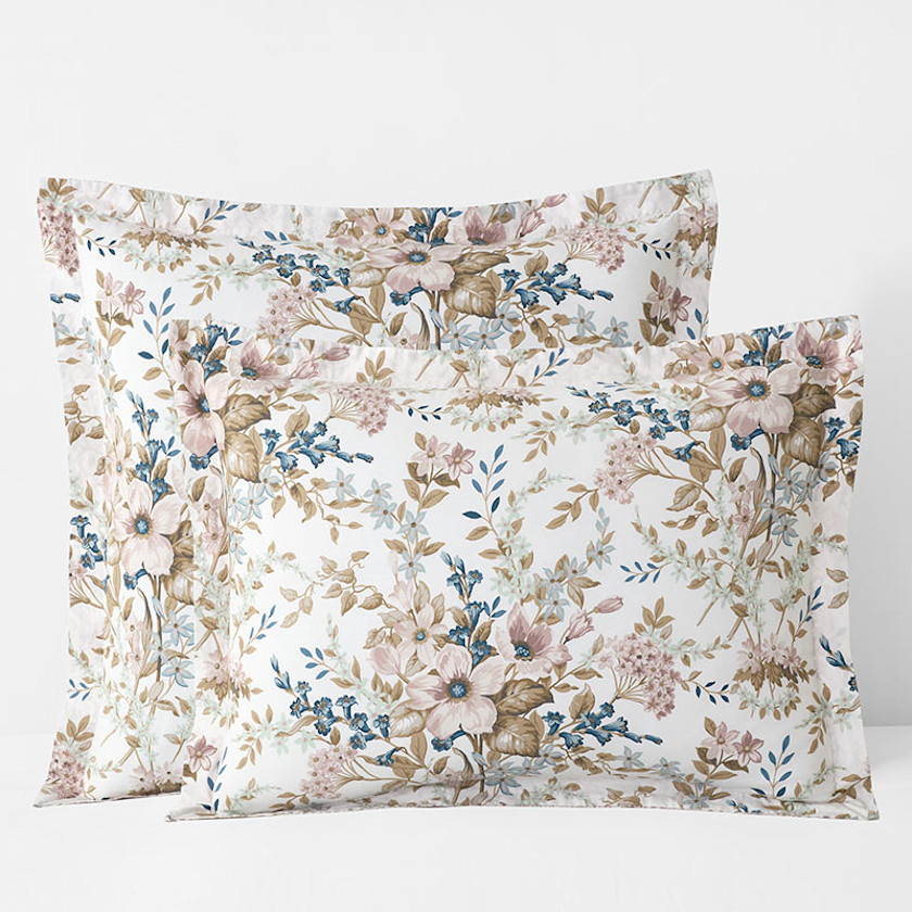 Blooming Floret Garment Washed Cotton Percale Reversible Sham