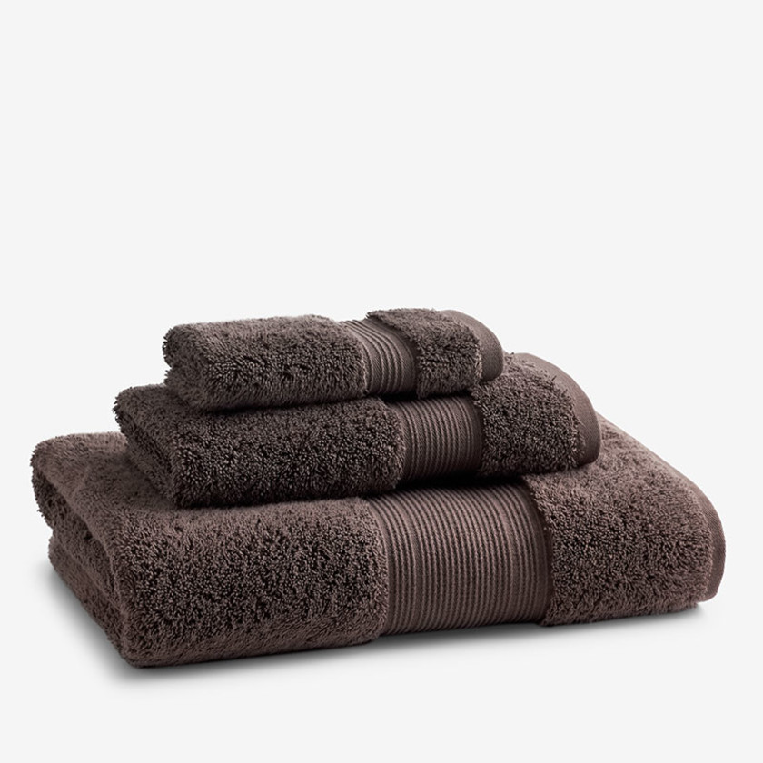 Regal Egyptian Cotton Washcloths, Set of 2 - Bark,Bark