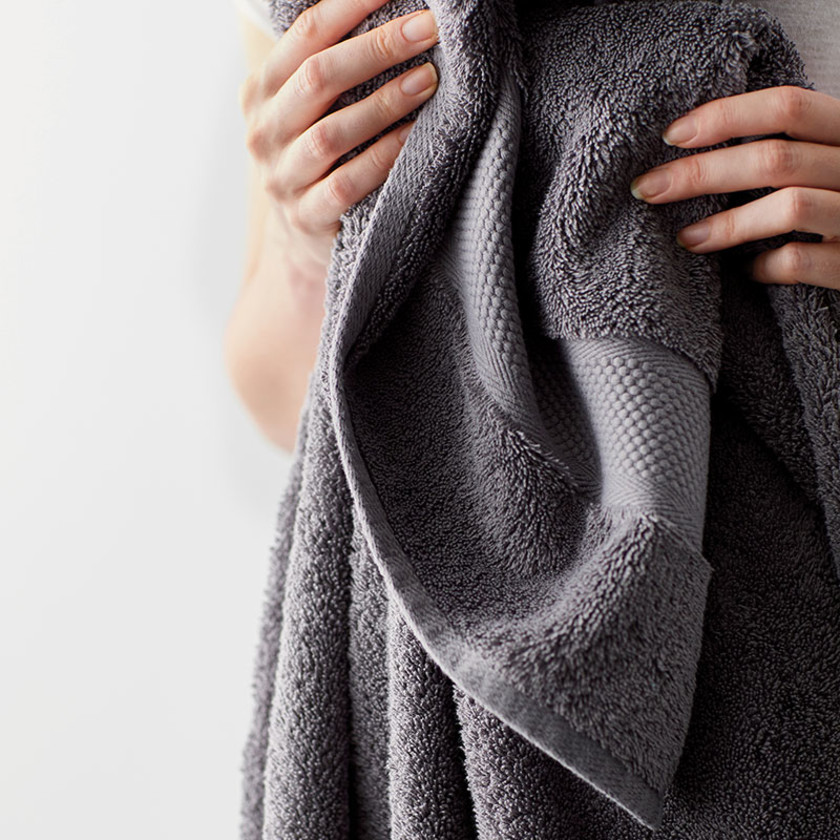 Sterling Supima® Cotton Washcloths, Set of 2 - Dark Gray,Dark Gray